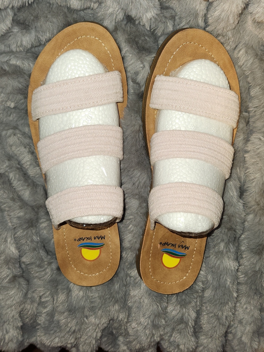 Blush Elastic Strap Sandals